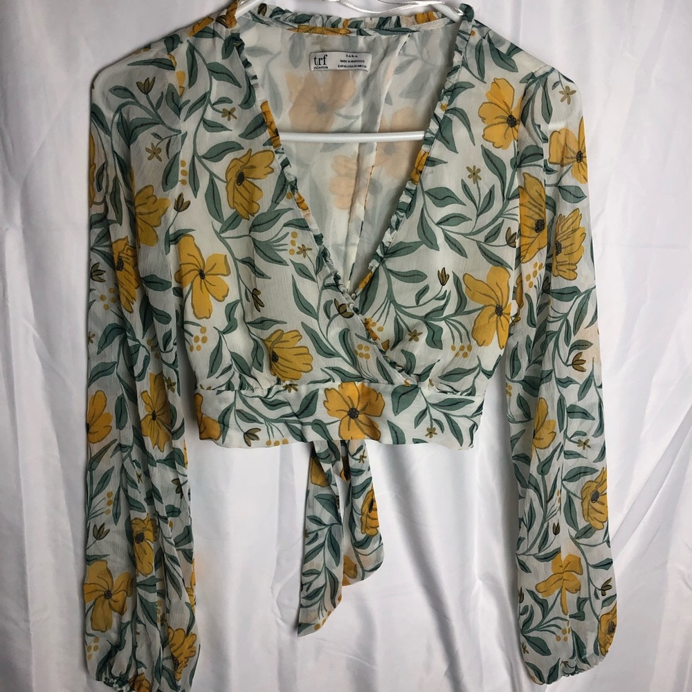 Zara floral crop top
